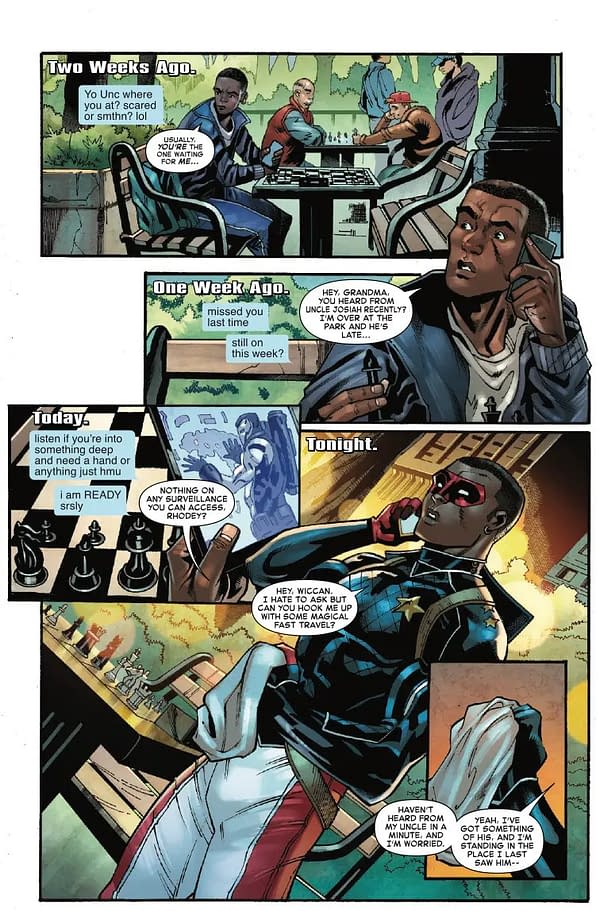 Interior preview page from SAM WILSON: CAPTAIN AMERICA #4 TAURIN CLARKE COVER