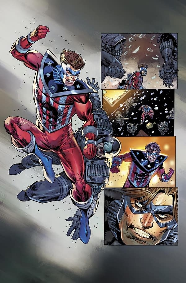 Artwork from Rob Liefeld's Mighty Crusaders reboot