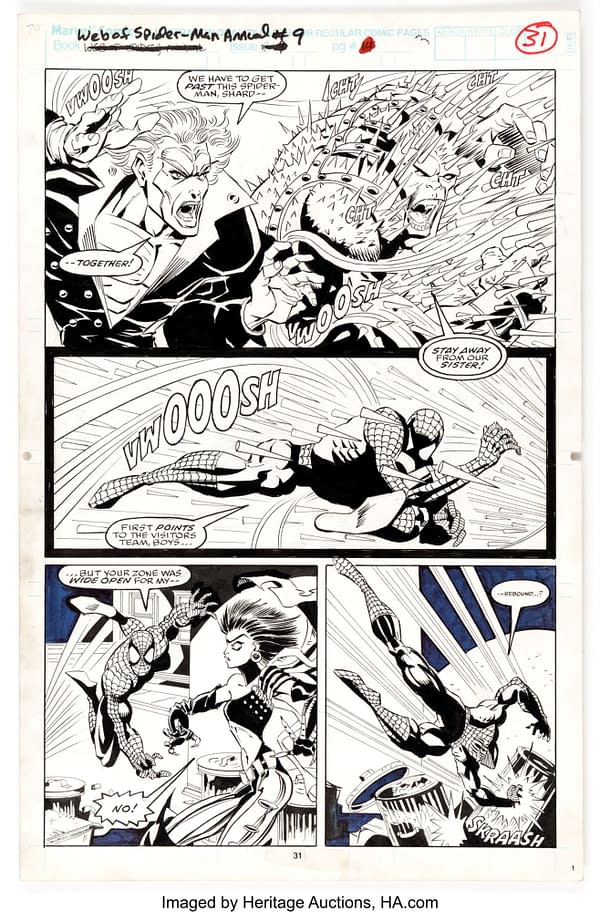 How The Original Art From Web Of Spider-Man #15 Changed For Print