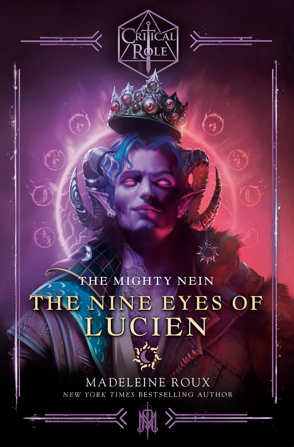 The cover of Critical Role: The Mighty Nein—The Nine Eyes of Lucien, courtesy of Del Ray Books.