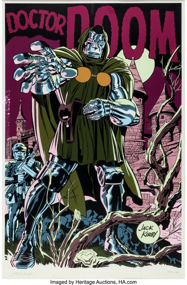 Jack Kirby Doctor Doom Print On Auction Right Now At Heritage Auctions