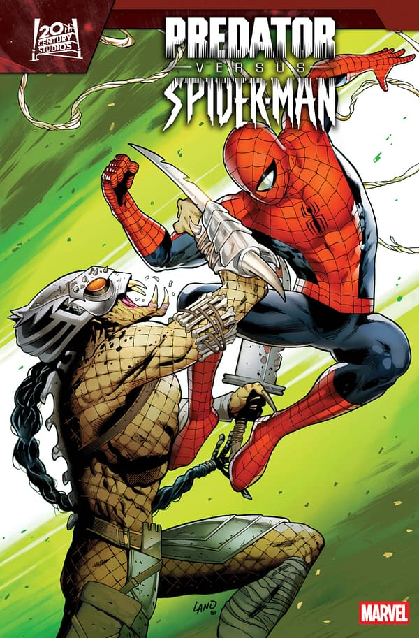 Cover image for PREDATOR VS. SPIDER-MAN #1 GREG LAND FOIL VARIANT