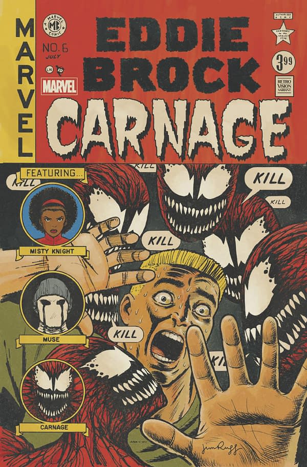 Cover image for EDDIE BROCK: CARNAGE #6 JIM RUGG RETROVISION VARIANT