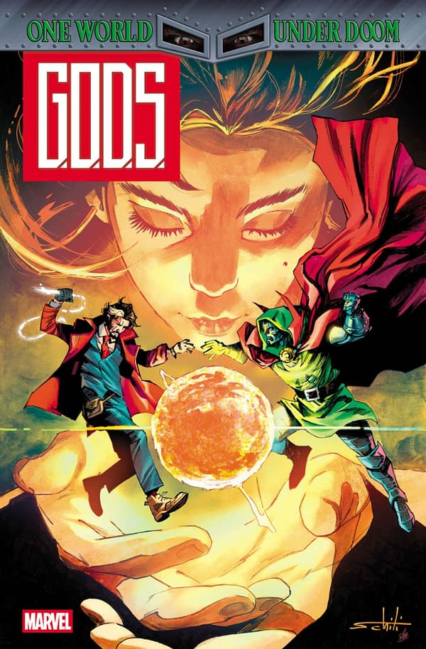 Cover image for GODS: ONE WORLD UNDER DOOM #1 VALERIO SCHITI COVER
