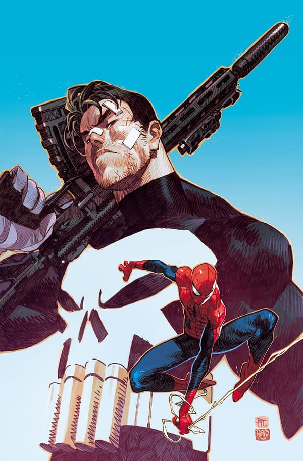 Cover image for PUNISHER VS. SPIDER-MAN #1 DIKE RUAN VIRGIN VARIANT