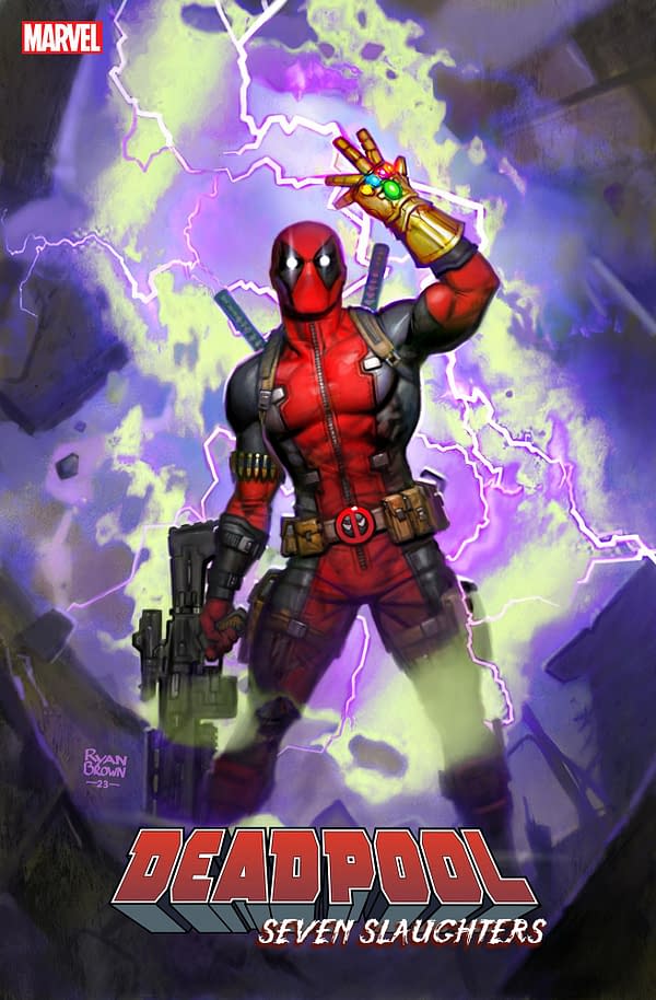 Cover image for DEADPOOL: SEVEN SLAUGHTERS 1 RYAN BROWN VARIANT