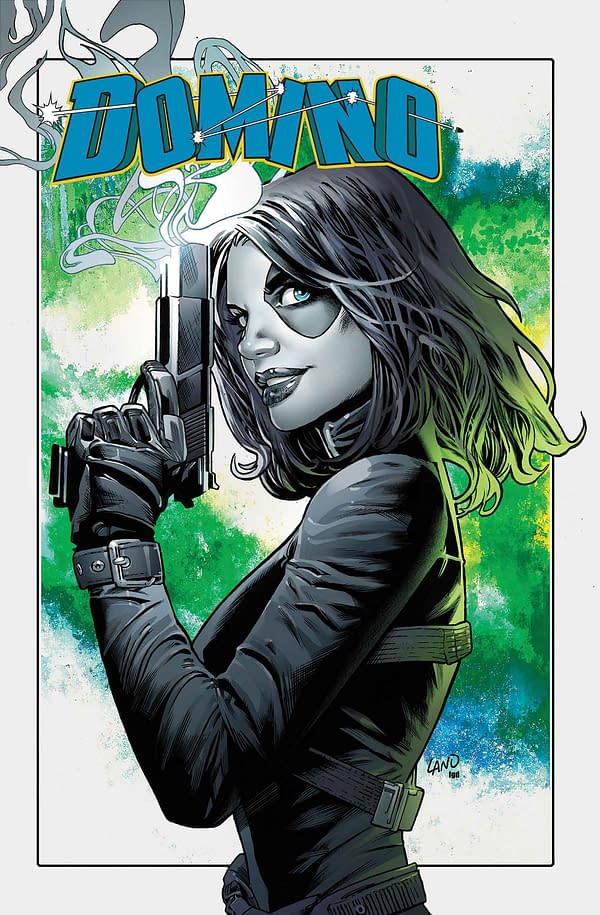 Domino #1 cover by Greg Land and Frank D'Armata