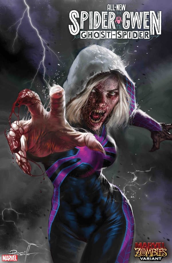 Cover image for ALL-NEW SPIDER-GWEN: THE GHOST-SPIDER #3 LUCIO PARRILLO MARVEL ZOMBIES VARIANT