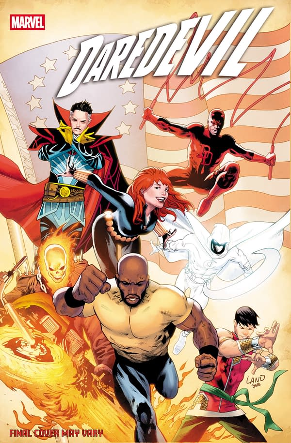 Cover image for DAREDEVIL #1 GREG LAND 250TH HOMAGE VARIANT