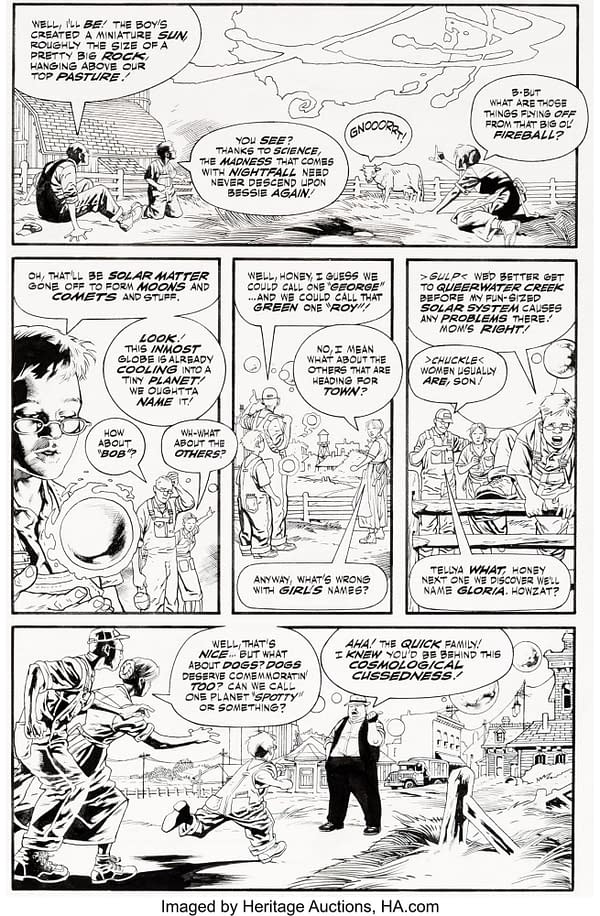 Full Original Art for Alan Moore & Kevin Nowlan Jack B Quick Auction