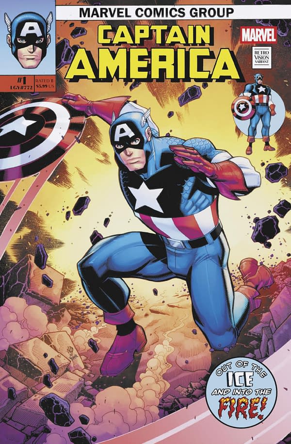 Cover image for CAPTAIN AMERICA #1 NICK BRADSHAW RETROVISION VARIANT