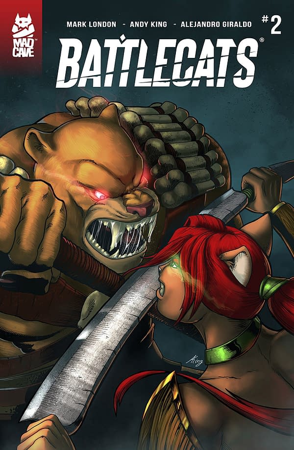 Battlecats #2 cover by Andy King and Julian Gonzalez