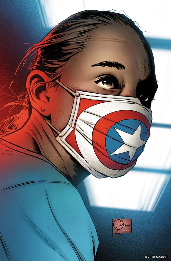 Joe Quesada Creates Captain America Art Celebrating Healthcare Workers.