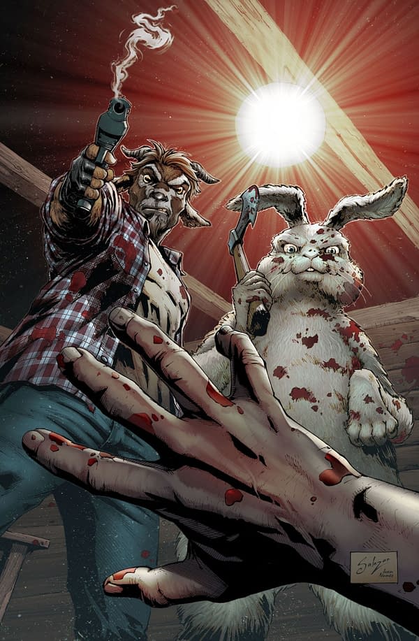 Man Goat & The Bunny Man cover. Credit: Zenescope