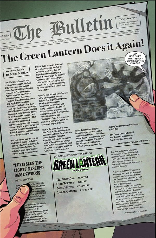 DC Comics Confirms Green Lantern Does Not Have Sex With J Edgar Hoover