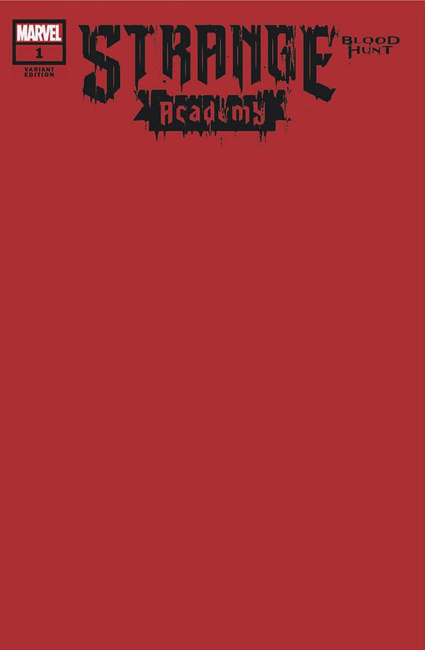 Cover image for STRANGE ACADEMY: BLOOD HUNT #1 BLOOD RED BLANK VARIANT [BH]