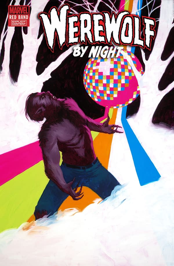 Cover image for WEREWOLF BY NIGHT: RED BAND #1 JEREMY WILSON DISCO DAZZLER VARIANT [POLYBAGGED]