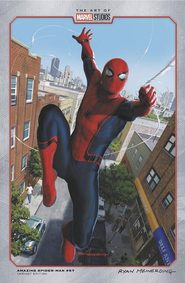 Cover image for AMAZING SPIDER-MAN #57 RYAN MEINERDING MARVEL STUDIOS VARIANT