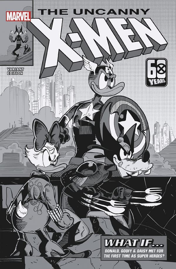 Cover image for AMAZING SPIDER-MAN #59 GIADA PERISSONOTTO DISNEY WHAT IF? BLACK AND WHITE VARIANT