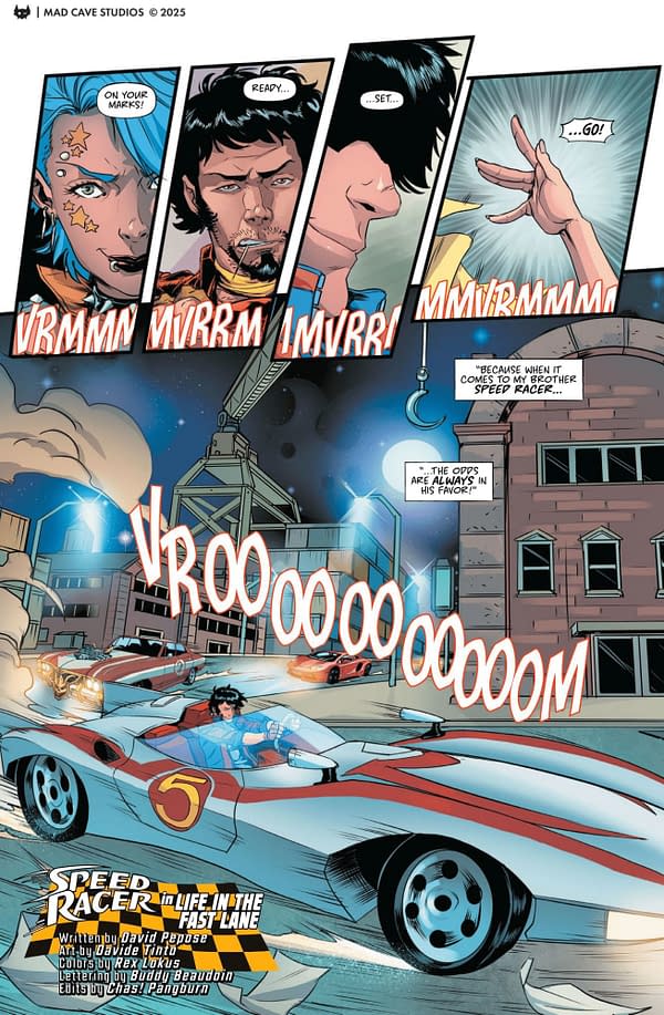 Interior preview page from Speed Racer #1