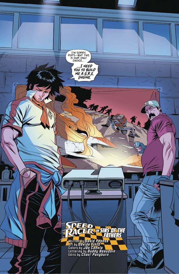 Interior preview page from Speed Racer #7
