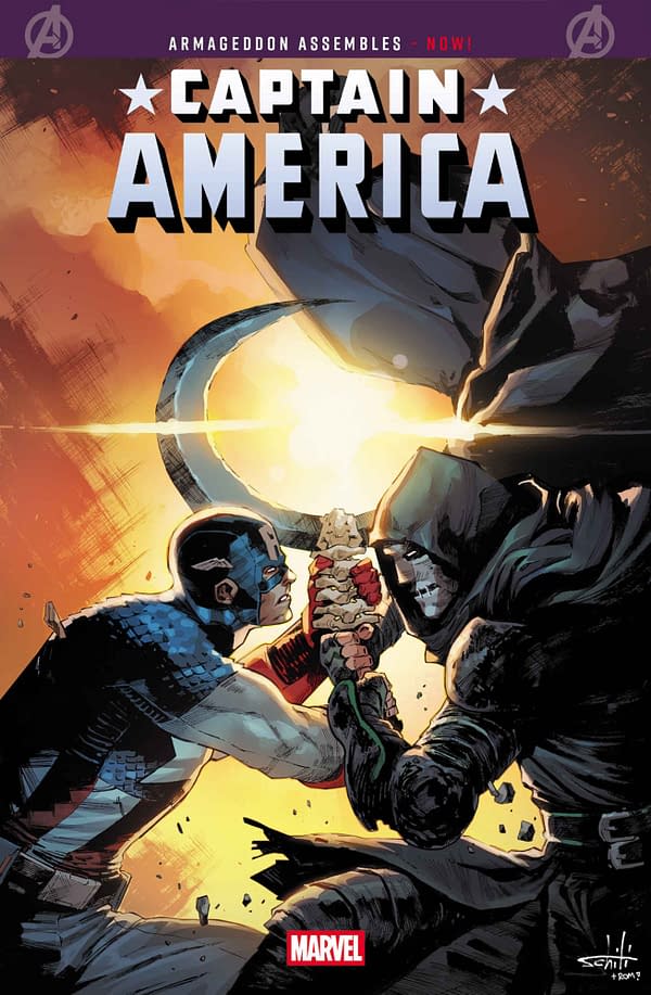 Cover image for CAPTAIN AMERICA #14 VALERIO SCHITI COVER