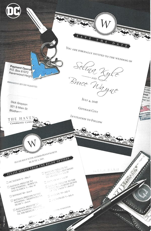 Nightwing's Invite to the Batman/Catwoman Wedding