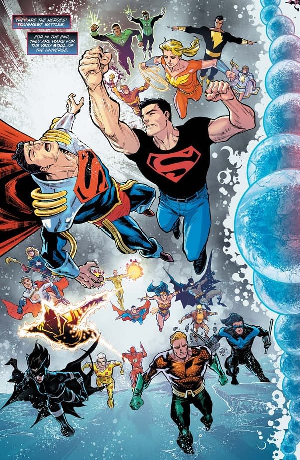 Is That Superboy Prime Narrating Dark Nights: Death Metal Trinity Crisis?