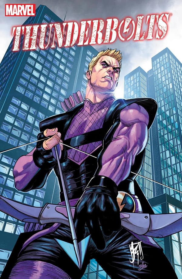 Cover image for THUNDERBOLTS 1 CASELLI TRADING CARD VARIANT