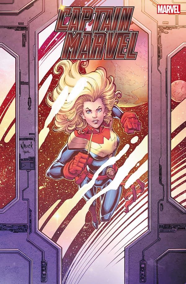 Cover image for CAPTAIN MARVEL 1 TODD NAUCK WINDOWSHADES VARIANT