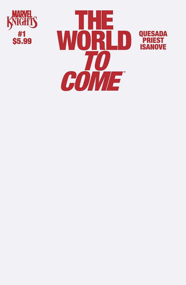 Cover image for MARVEL KNIGHTS: THE WORLD TO COME #1 BLANK COVER VARIANT