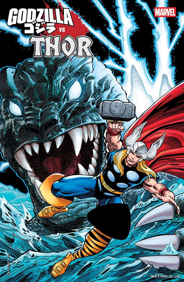 Cover image for GODZILLA VS. THOR #1 WALTER SIMONSON VARIANT