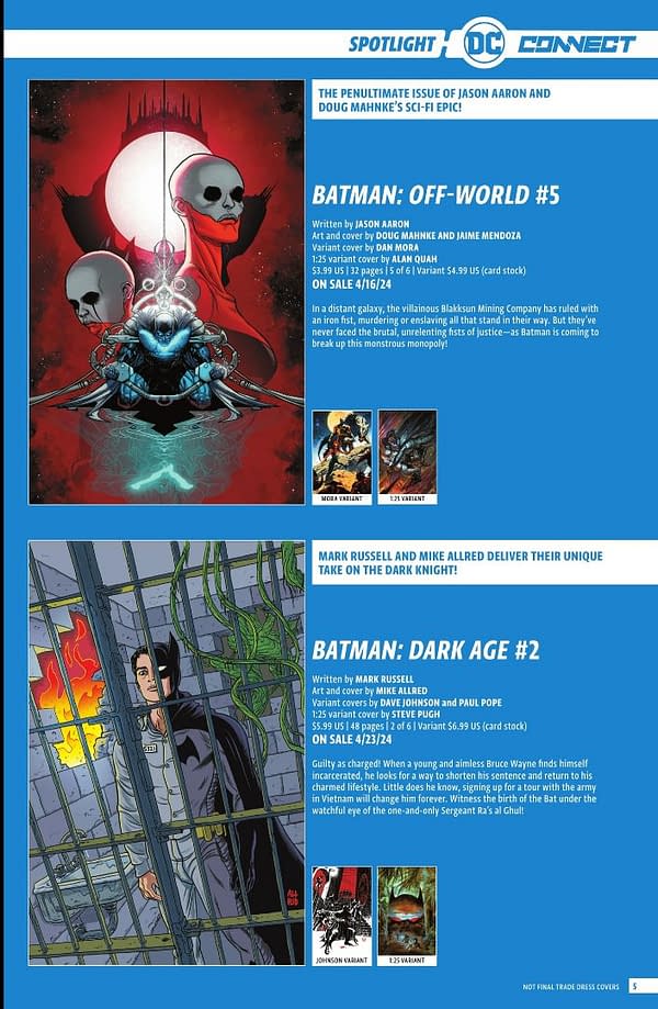 DC Comics' Batman Solicitations For April 2024