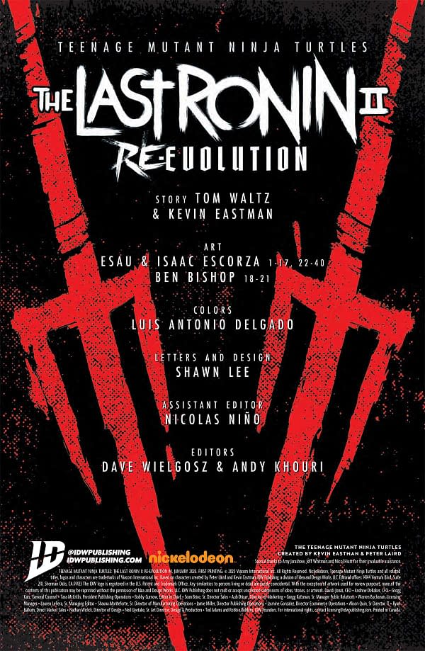 Interior preview page from TMNT: THE LAST RONIN II - RE-EVOLUTION #4 ESCORZA BROTHERS COVER