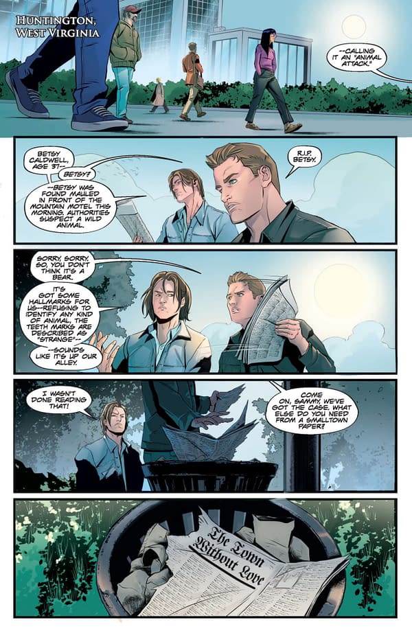 Interior preview page from Supernatural: Valentine's Day Special 2026