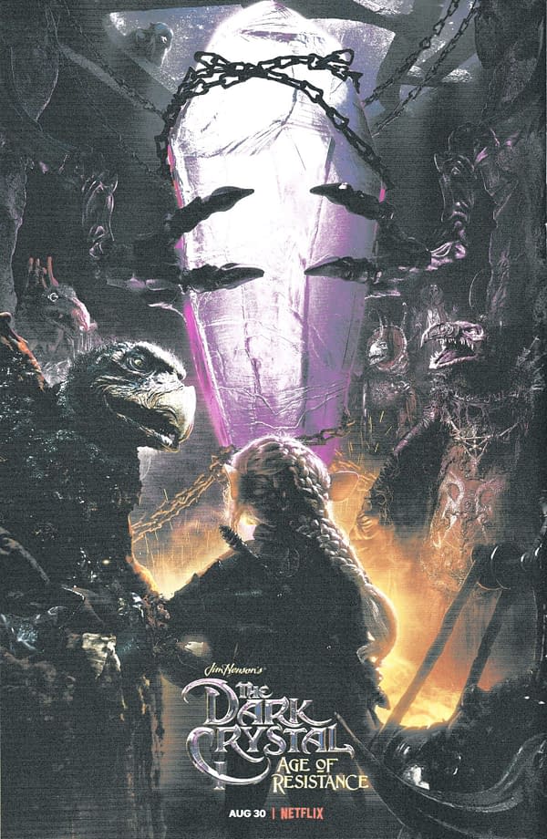 New Dark Crystal: Age Of Resistance Poster on Back of All DC Comics Today