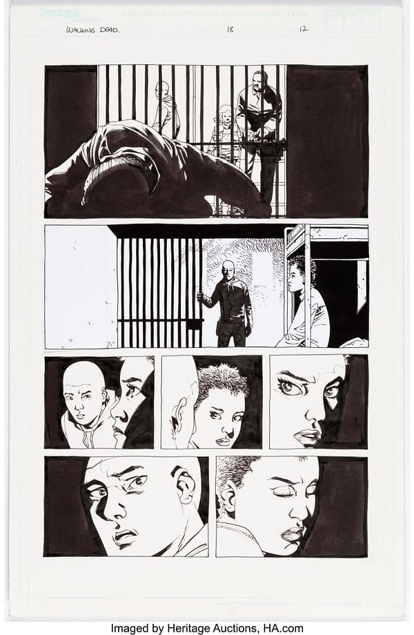 The Walking Dead page by Charlie Adlard. Credit: Heritage Auctions