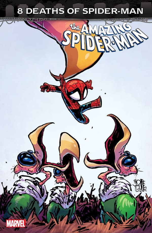 Cover image for AMAZING SPIDER-MAN #64 SKOTTIE YOUNG 8 DEATHS OF SPIDER-MAN VARIANT