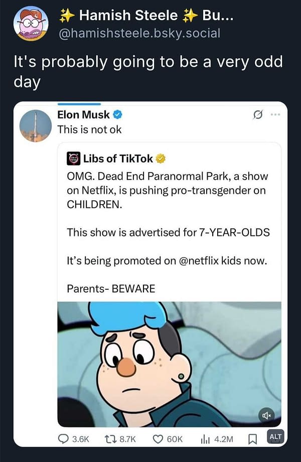 Dead End: Paranormal Park Creator Responds to Trans Character Hate