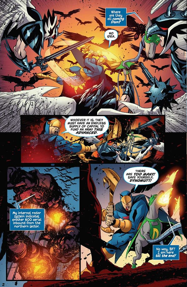 Interior preview page from Blue Falcon & Dynomutt #4