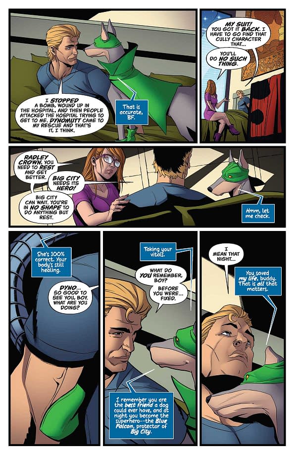 Interior preview page from Blue Falcon & Dynomutt #4