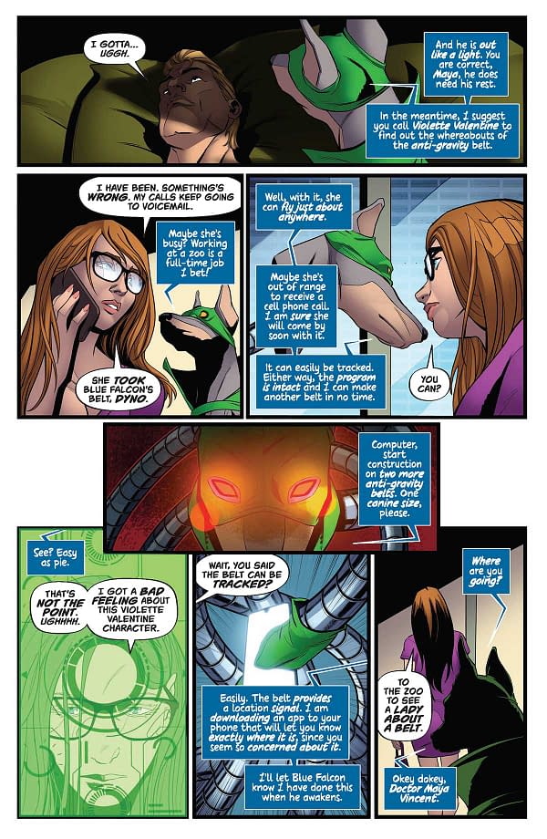 Interior preview page from Blue Falcon & Dynomutt #4