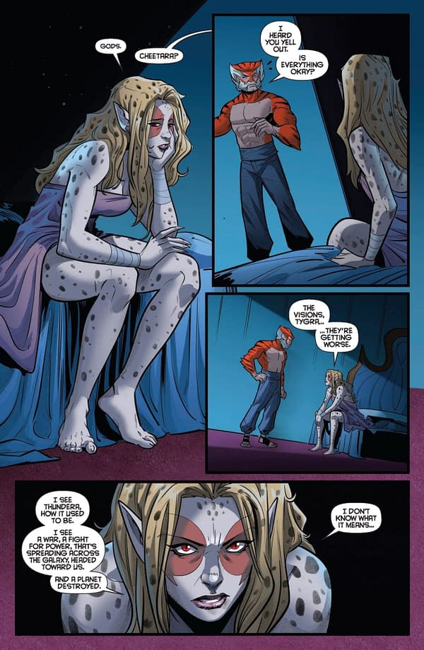 Interior preview page from ThunderCats x SilverHawks: Road to War #1