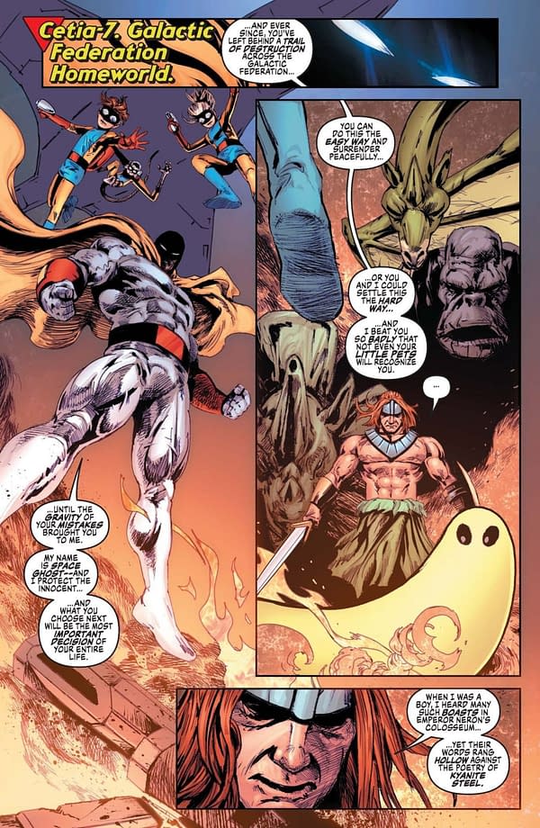Interior preview page from Space Ghost vs. The Herculoids #2