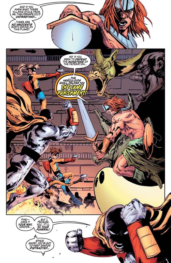 Interior preview page from Space Ghost vs. The Herculoids #2