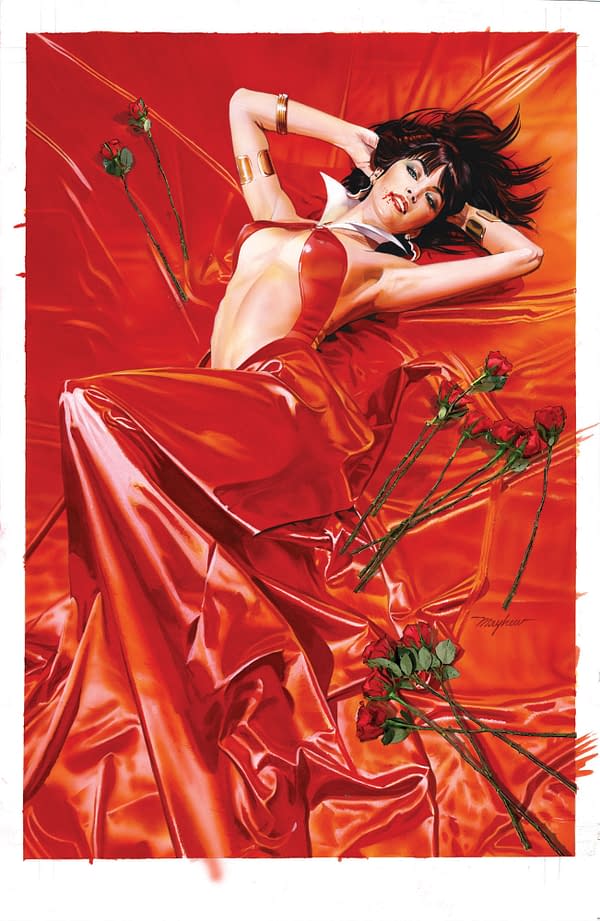 Mike Mayhew's Retailer Incentive Covers for Vampirella: Roses for the Dead #1