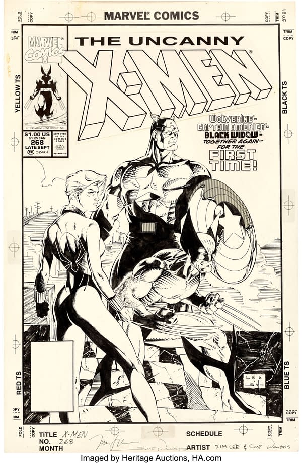 Unseen Jim Lee X-Men Art Created Over Ten Years, Goes To Auction