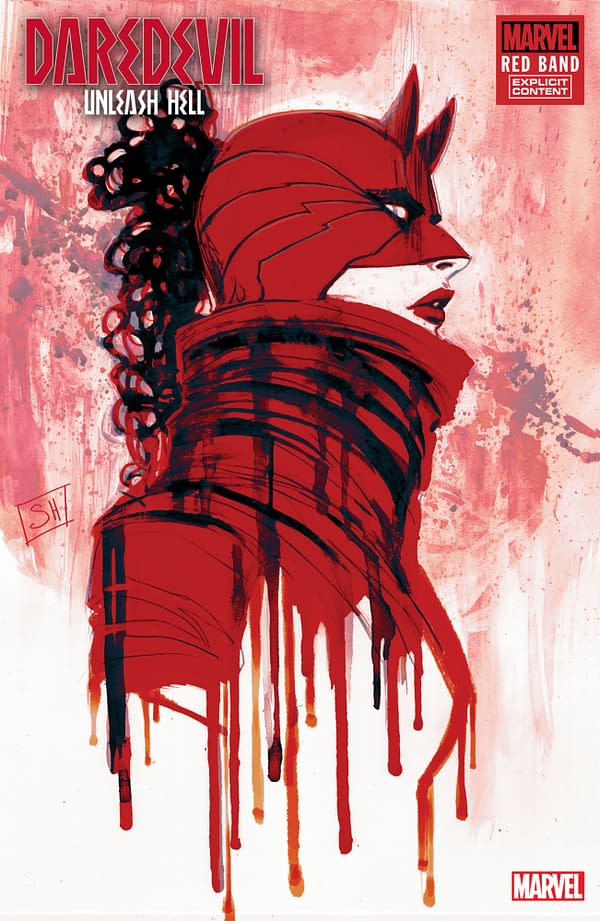 Cover image for DAREDEVIL: UNLEASH HELL - RED BAND #1 STEPHANIE HANS VARIANT [POLYBAGGED]