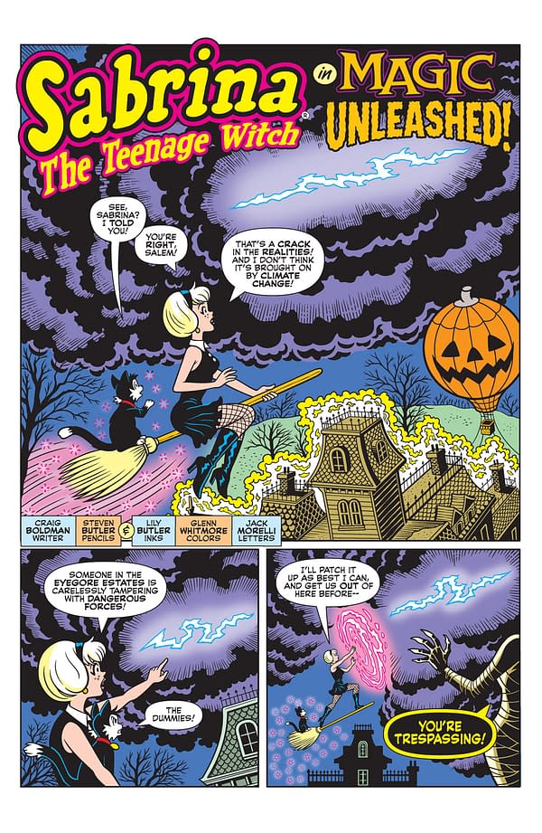 Interior preview page from Sabrina the Teenage Witch: Magic Unleashed