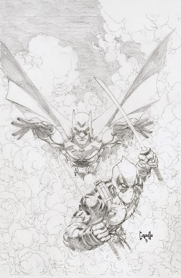 Cover image for MARVEL/DC: DEADPOOL/BATMAN #1 GREG CAPULLO VIRGIN SKETCH VARIANT